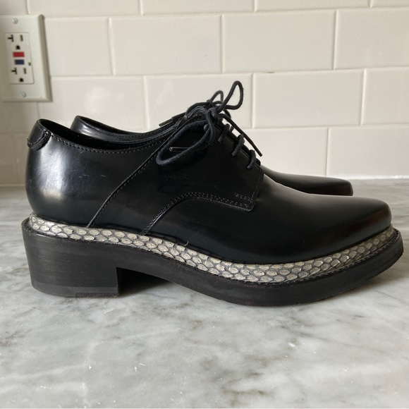 Acne Studios Lark Platform Oxford with Snakeskin Trim | Size 36 - Picture 8 of 12